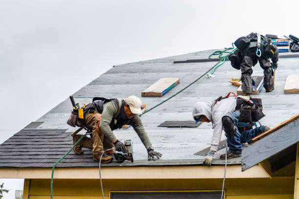 Professional Gutter Installation technician working in Henderson, CO